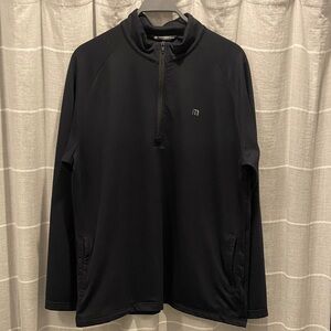 Travis Mathew Black Quarter-Zip Pullover